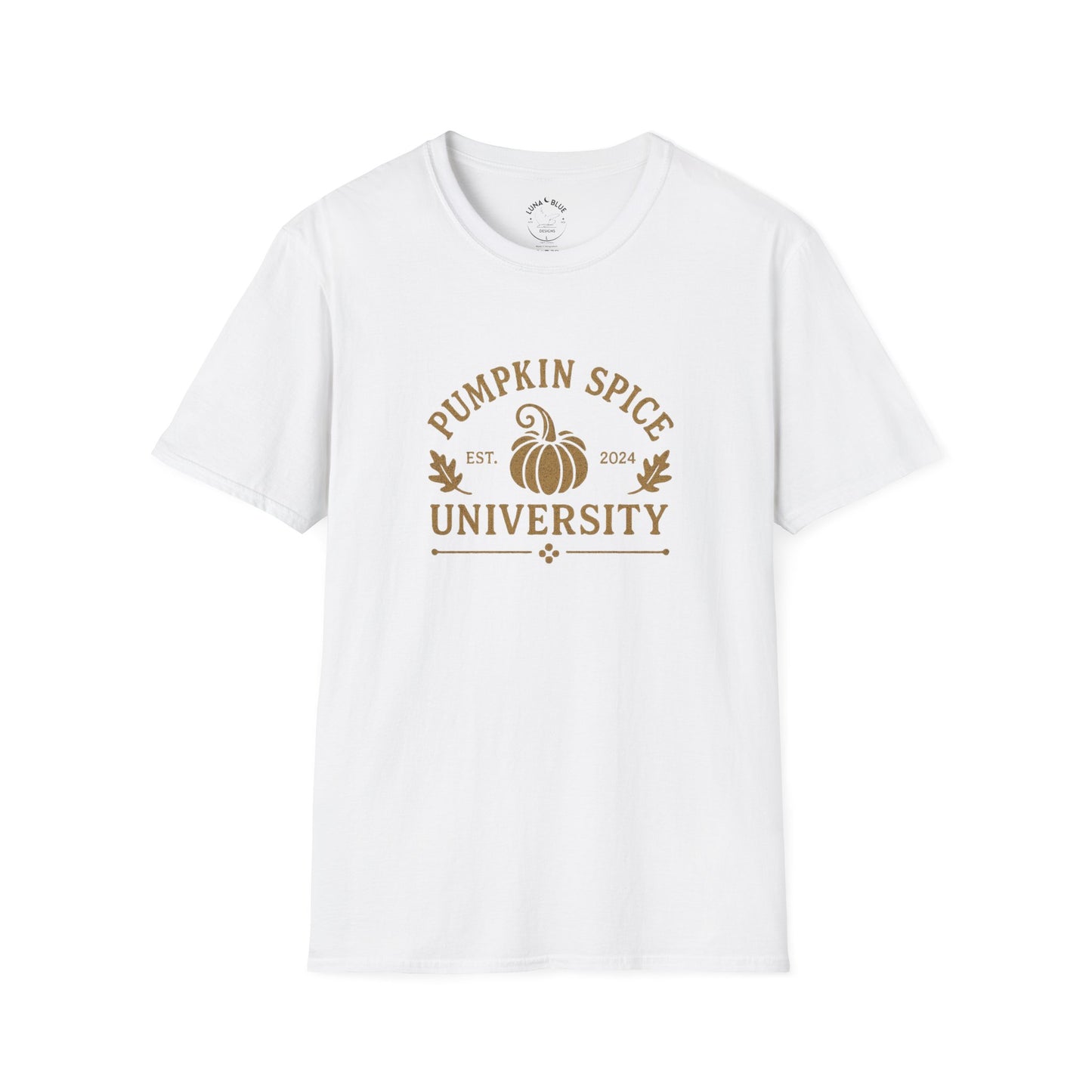 Pumpkin Spice University T-Shirt, Fall Apparel, Unisex Graphic Tee, Cute Thanksgiving Shirt, Cozy Autumn Outfit, Gift for Pumpkin Lovers