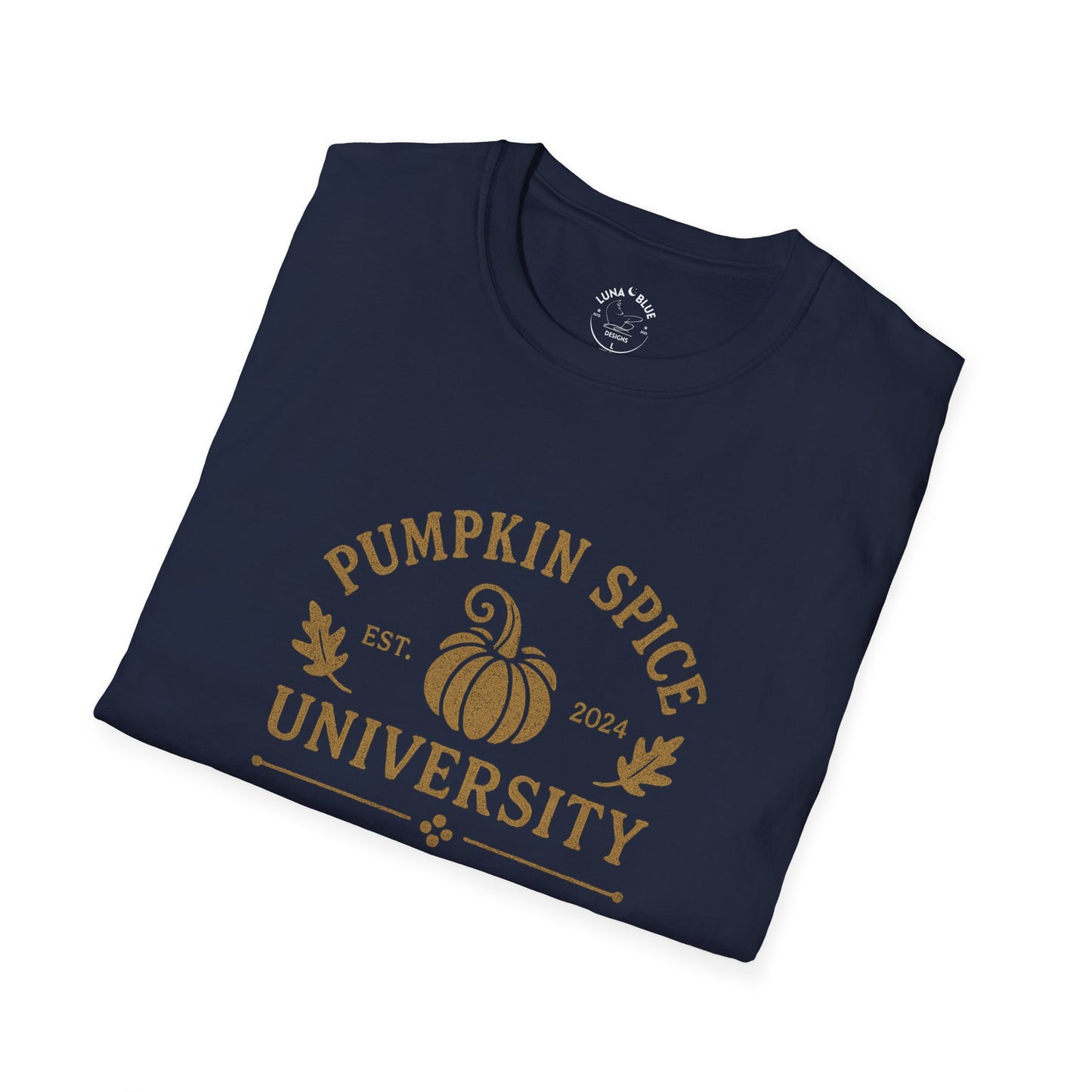 Pumpkin Spice University T-Shirt, Fall Apparel, Unisex Graphic Tee, Cute Thanksgiving Shirt, Cozy Autumn Outfit, Gift for Pumpkin Lovers