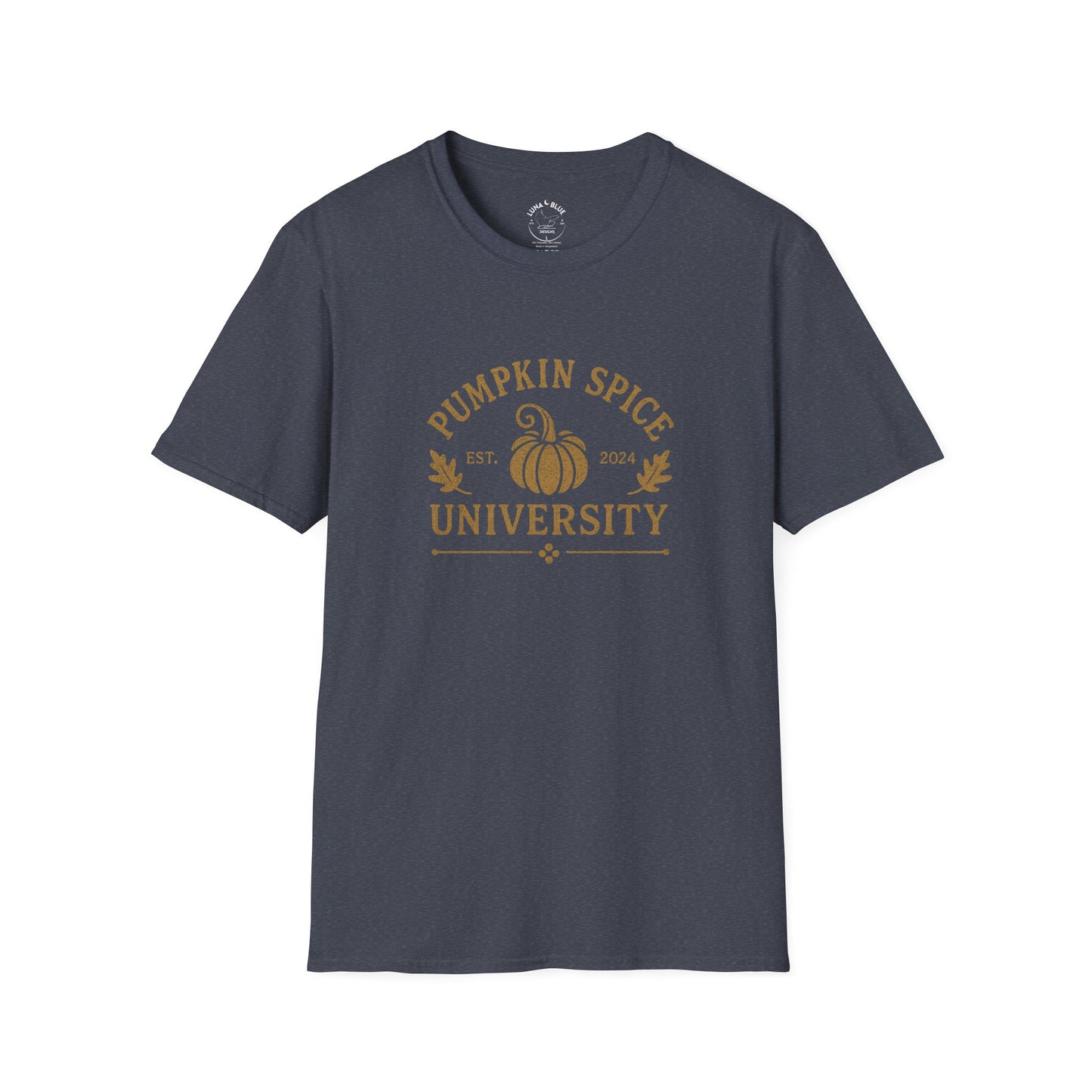 Pumpkin Spice University T-Shirt, Fall Apparel, Unisex Graphic Tee, Cute Thanksgiving Shirt, Cozy Autumn Outfit, Gift for Pumpkin Lovers
