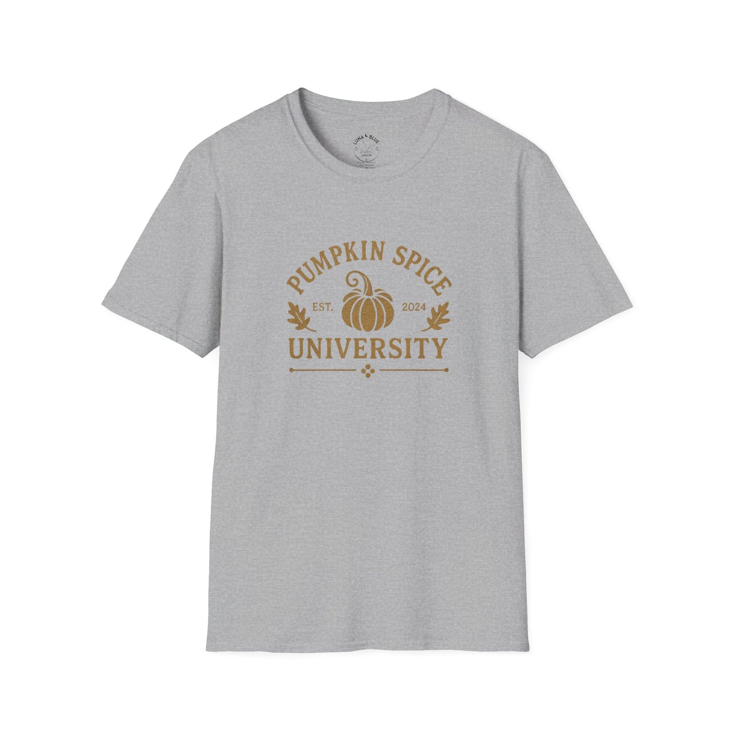 Pumpkin Spice University T-Shirt, Fall Apparel, Unisex Graphic Tee, Cute Thanksgiving Shirt, Cozy Autumn Outfit, Gift for Pumpkin Lovers