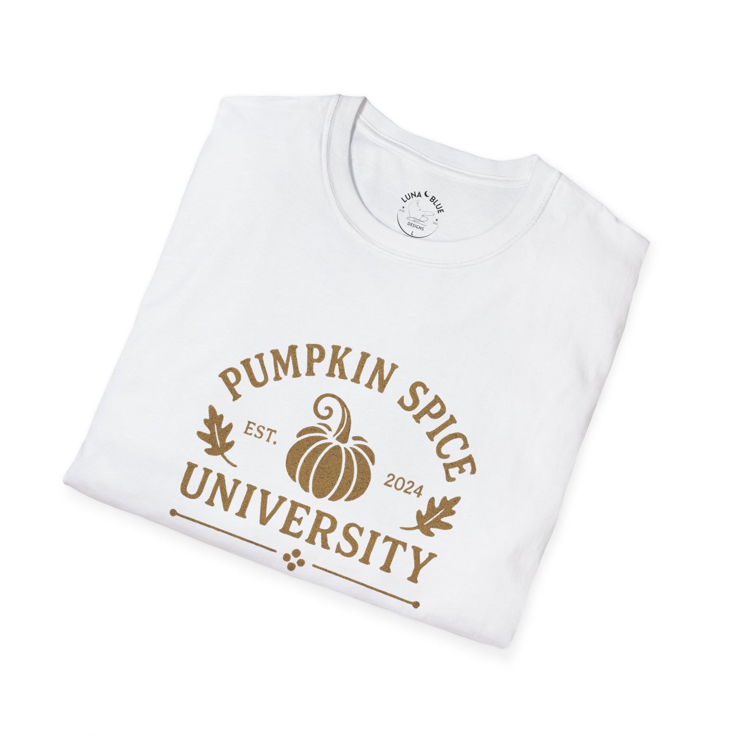 Pumpkin Spice University T-Shirt, Fall Apparel, Unisex Graphic Tee, Cute Thanksgiving Shirt, Cozy Autumn Outfit, Gift for Pumpkin Lovers