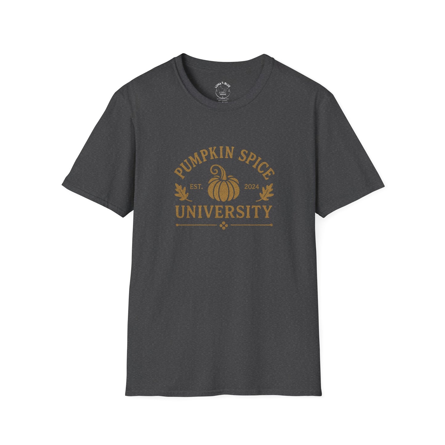 Pumpkin Spice University T-Shirt, Fall Apparel, Unisex Graphic Tee, Cute Thanksgiving Shirt, Cozy Autumn Outfit, Gift for Pumpkin Lovers